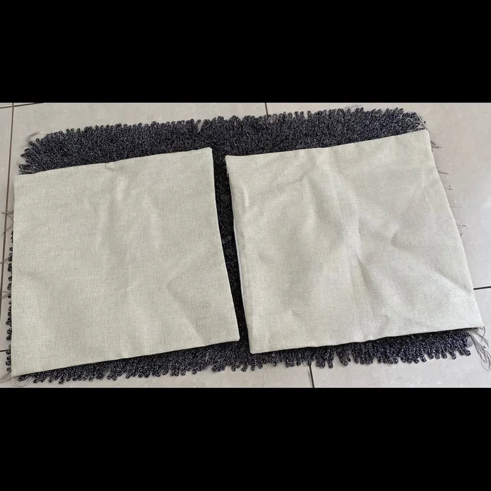 New Set of 2 floral decorative linen pillow cases